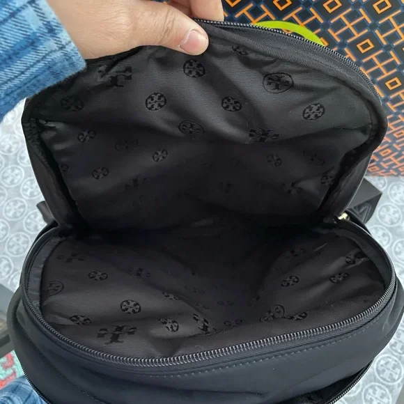 NWT tory burch ella nylon backpack in black 88368 - Picture 8 of 11